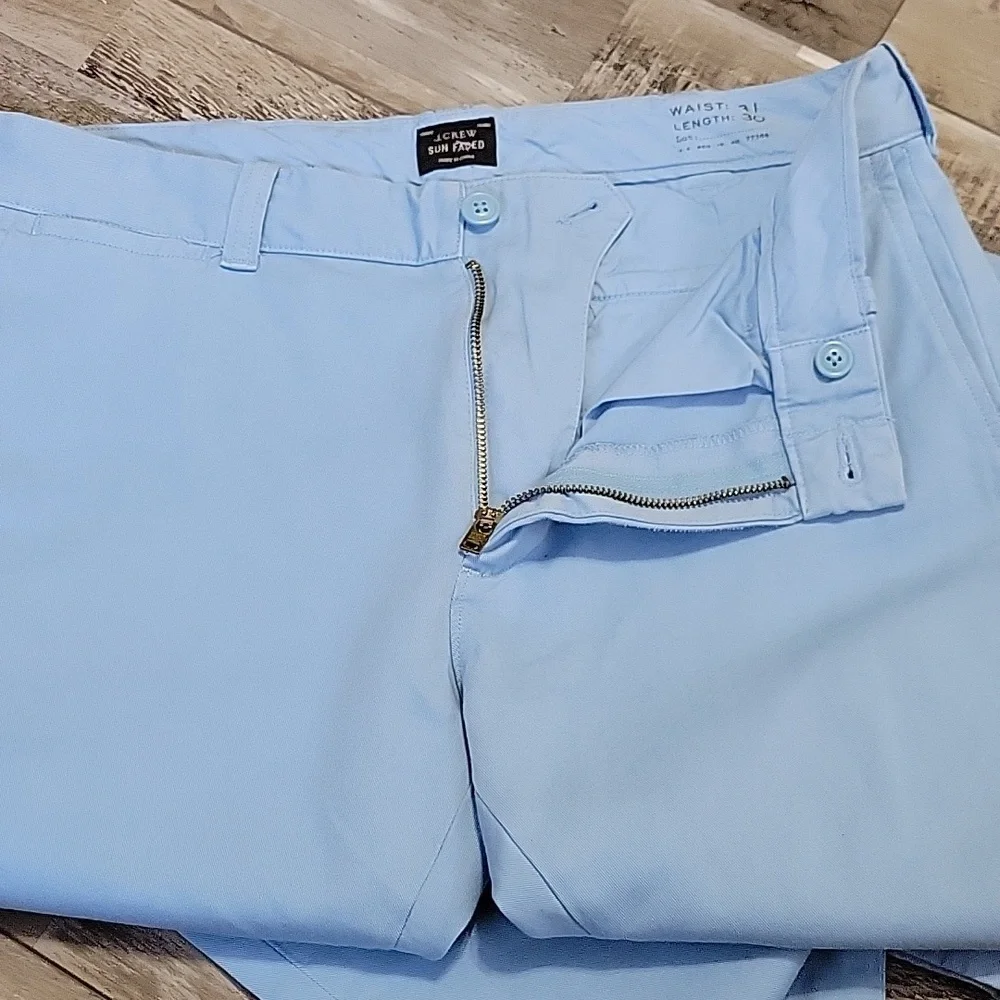 New Men's J Crew Sun-faded Blue 484 Slim Fit Chino Pant Size 31/30